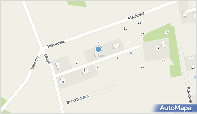 Bałachy, Piaskowa, 3, mapa Bałachy