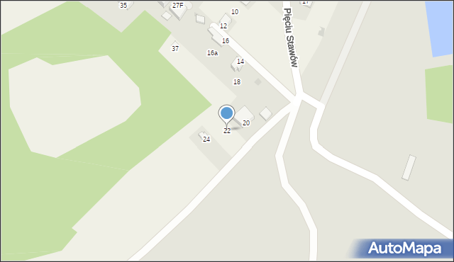 Balice, Pięciu Stawów, 22, mapa Balice