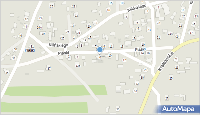 Baranów Sandomierski, Piaski, 6, mapa Baranów Sandomierski