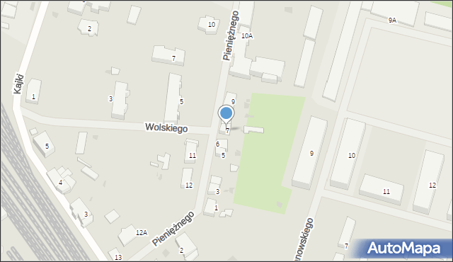 Bartoszyce, Pieniężnego, 7, mapa Bartoszyce