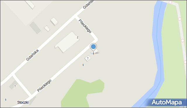 Bartoszyce, Pileckiego Witolda, rtm., 5, mapa Bartoszyce