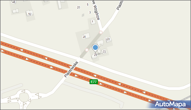 Batowice, Piastowska, 23, mapa Batowice