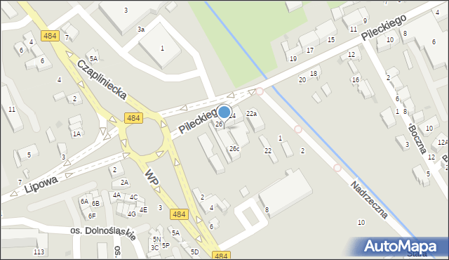 Bełchatów, Pileckiego Witolda, rtm., 26a, mapa Bełchatów