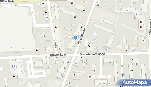 Bełchatów, Piłsudskiego Józefa, marsz., 18, mapa Bełchatów