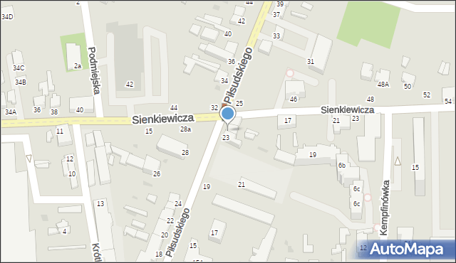 Bełchatów, Piłsudskiego Józefa, marsz., 23a, mapa Bełchatów