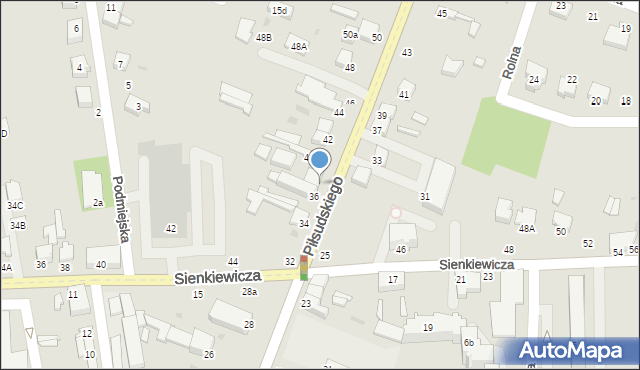 Bełchatów, Piłsudskiego Józefa, marsz., 38, mapa Bełchatów