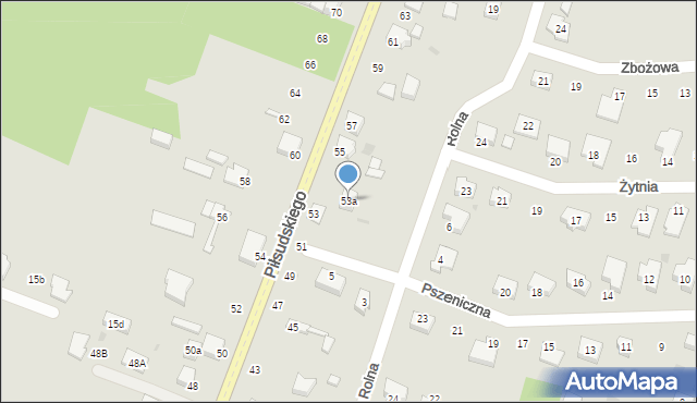 Bełchatów, Piłsudskiego Józefa, marsz., 55A, mapa Bełchatów