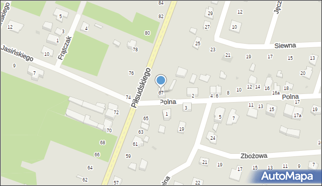 Bełchatów, Piłsudskiego Józefa, marsz., 67, mapa Bełchatów