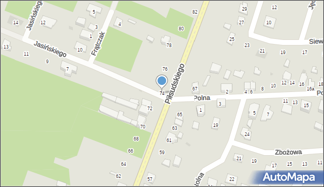 Bełchatów, Piłsudskiego Józefa, marsz., 74, mapa Bełchatów