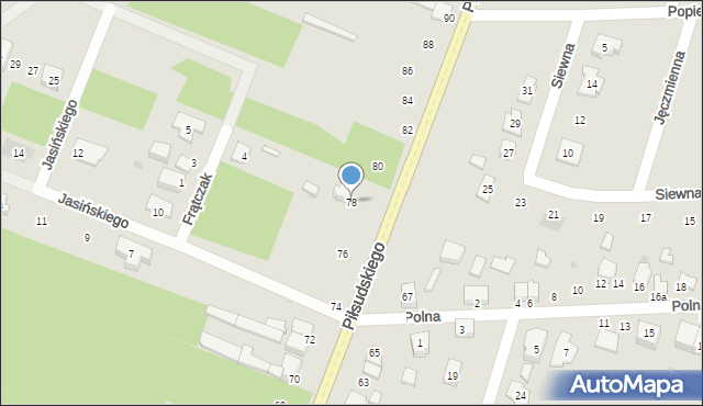 Bełchatów, Piłsudskiego Józefa, marsz., 78, mapa Bełchatów