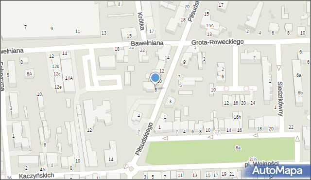 Bełchatów, Piłsudskiego Józefa, marsz., 8, mapa Bełchatów