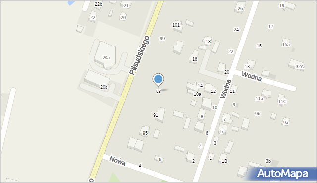 Bełchatów, Piłsudskiego Józefa, marsz., 93, mapa Bełchatów