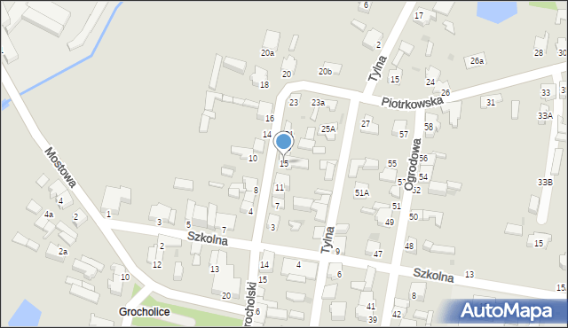 Bełchatów, Piotrkowska, 15, mapa Bełchatów