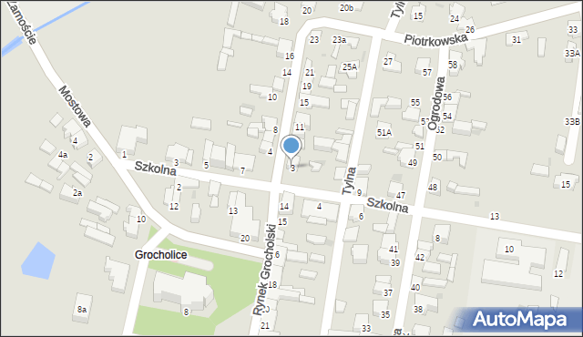 Bełchatów, Piotrkowska, 3, mapa Bełchatów