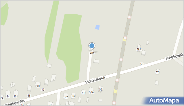 Bełchatów, Piotrkowska, 48a, mapa Bełchatów