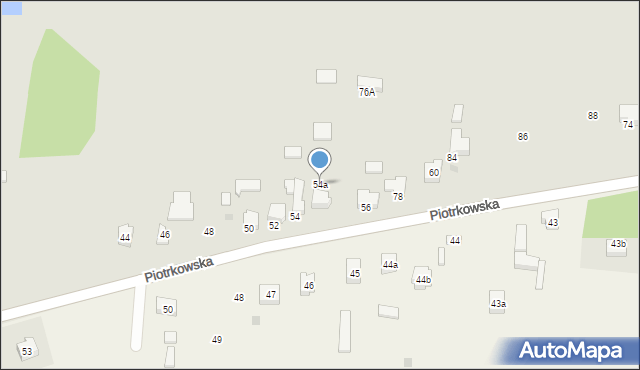 Bełchatów, Piotrkowska, 54a, mapa Bełchatów