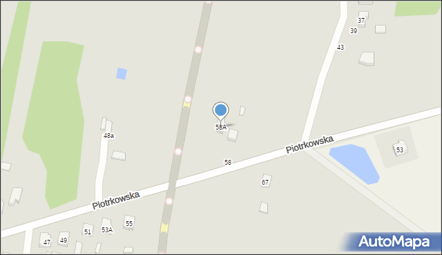 Bełchatów, Piotrkowska, 58A, mapa Bełchatów