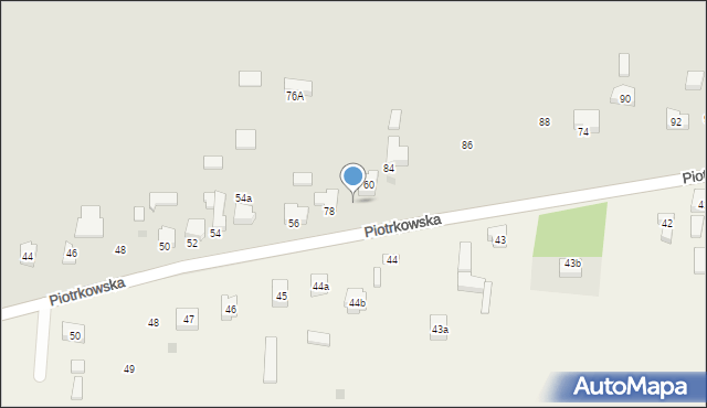 Bełchatów, Piotrkowska, 80, mapa Bełchatów
