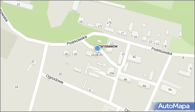 Białaczów, Piotrkowska, 10b, mapa Białaczów