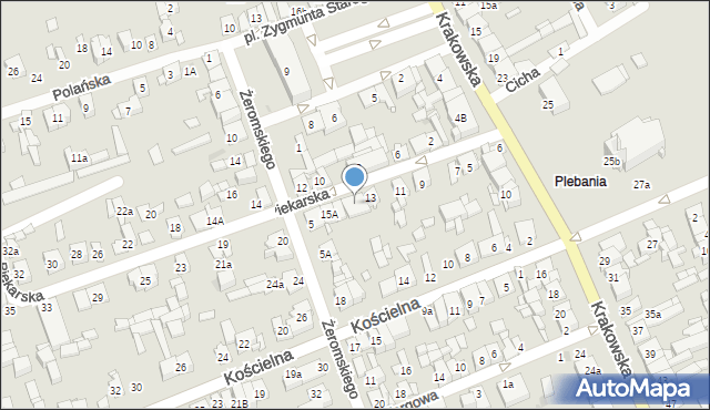 Białobrzegi, Piekarska, 15, mapa Białobrzegi