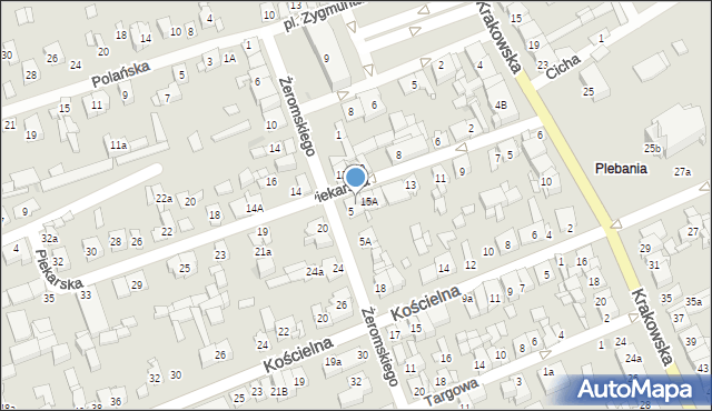 Białobrzegi, Piekarska, 17, mapa Białobrzegi