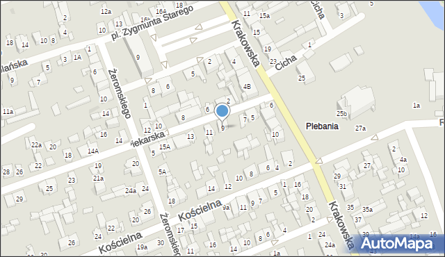 Białobrzegi, Piekarska, 9, mapa Białobrzegi
