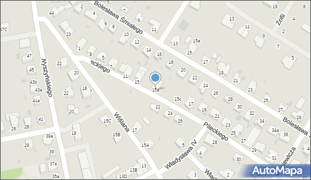 Białogard, Pileckiego Witolda, rtm., 15a, mapa Białogard