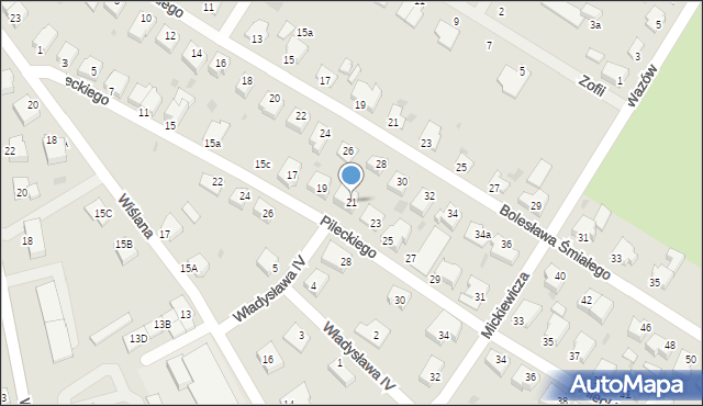 Białogard, Pileckiego Witolda, rtm., 21, mapa Białogard