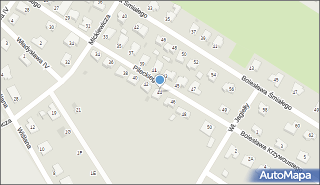 Białogard, Pileckiego Witolda, rtm., 44, mapa Białogard