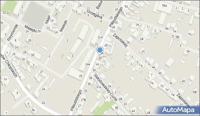 Białogard, Piłsudskiego Józefa, marsz., 43, mapa Białogard