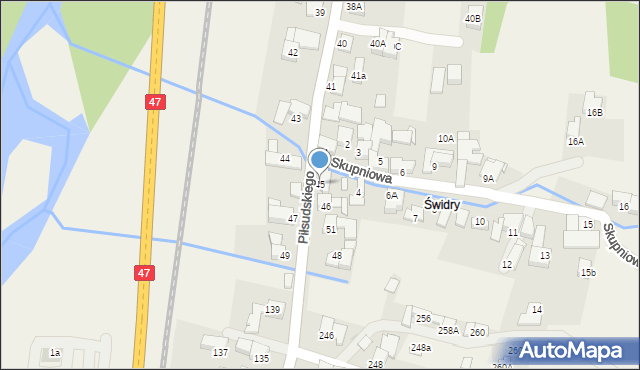 Biały Dunajec, Piłsudskiego Józefa, marsz., 45, mapa Biały Dunajec