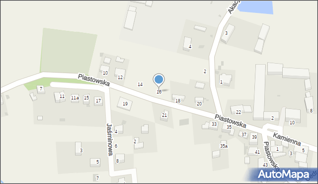 Biały Kościół, Piastowska, 16, mapa Biały Kościół