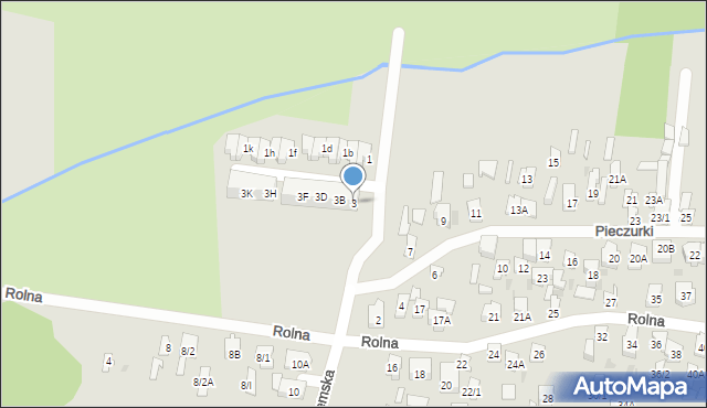 Białystok, Pieczurki, 3, mapa Białegostoku