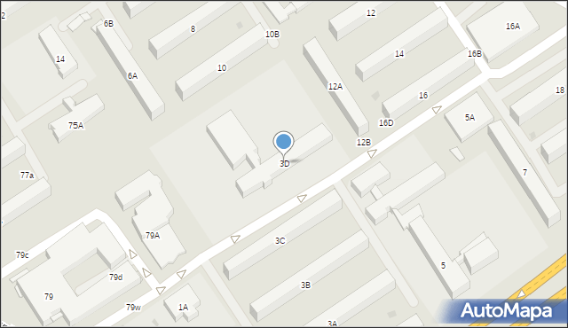 Białystok, Piastowska, 3D, mapa Białegostoku