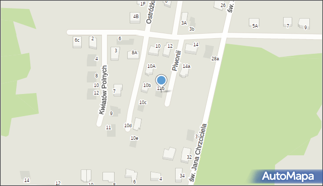 Białystok, Piwonii, 6, mapa Białegostoku