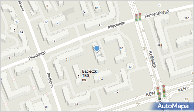 Białystok, Pileckiego Witolda, rtm., 1, mapa Białegostoku