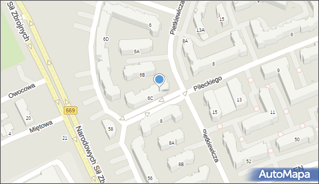 Białystok, Pietkiewicza Michała, 8/18, mapa Białegostoku