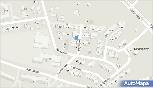 Białystok, Pigwowa, 3, mapa Białegostoku