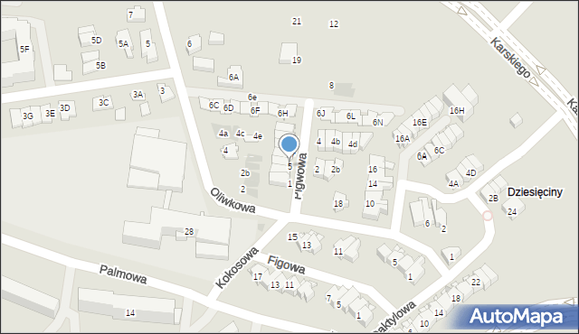 Białystok, Pigwowa, 5, mapa Białegostoku