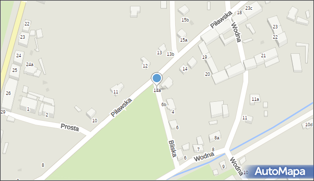Bielawa, Piławska, 14a, mapa Bielawa