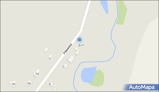 Bielawa, Piławska, 33, mapa Bielawa