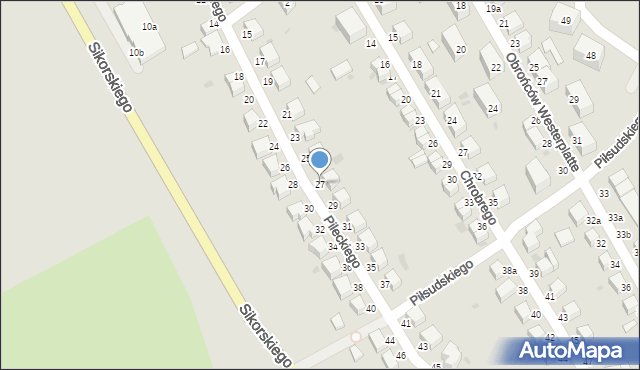 Bielawa, Pileckiego Witolda, rtm., 27, mapa Bielawa