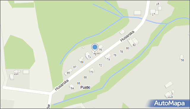 Bielsko-Biała, Piechurów, 73, mapa Bielsko-Białej