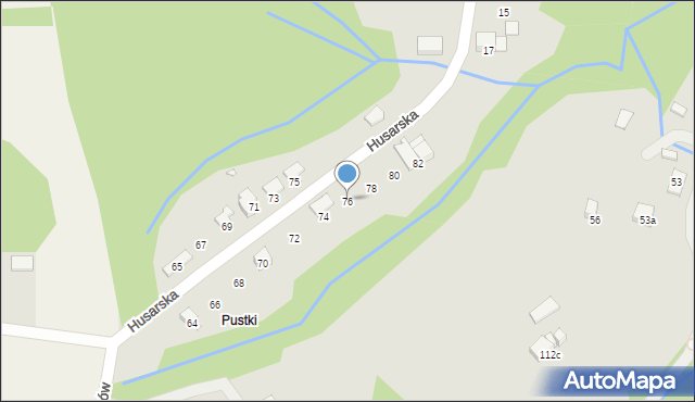 Bielsko-Biała, Piechurów, 76, mapa Bielsko-Białej