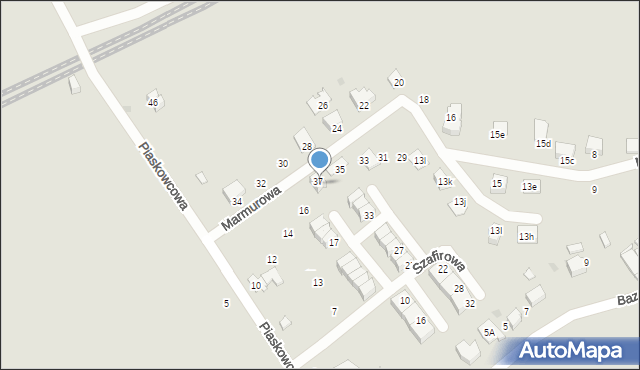 Bieruń, Piaskowcowa, 18, mapa Bieruń