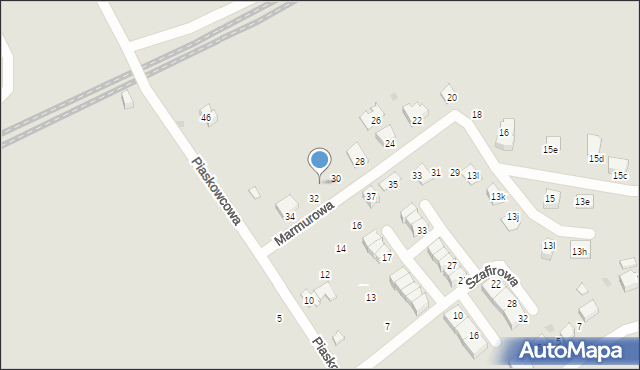 Bieruń, Piaskowcowa, 30, mapa Bieruń