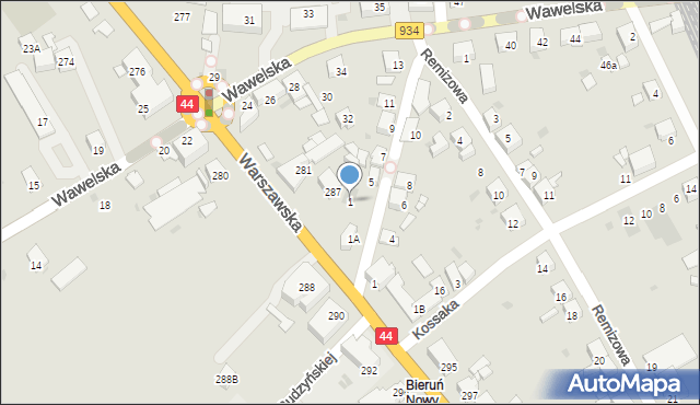 Bieruń, Piastowska, 1, mapa Bieruń