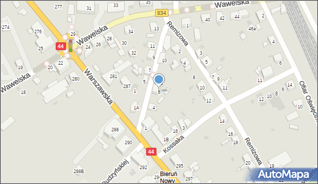 Bieruń, Piastowska, 6, mapa Bieruń