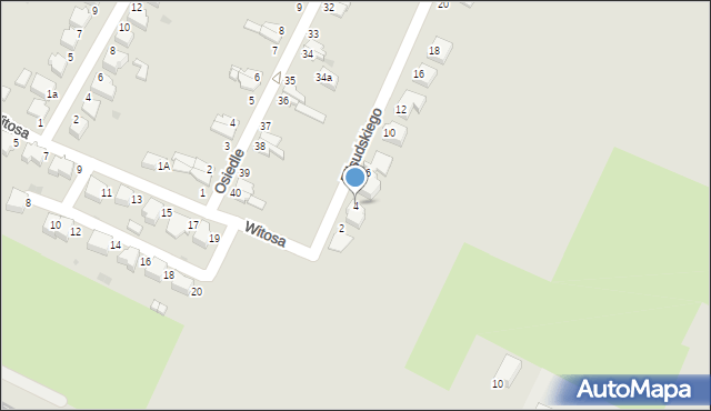 Bierutów, Piłsudskiego Józefa, marsz., 4, mapa Bierutów