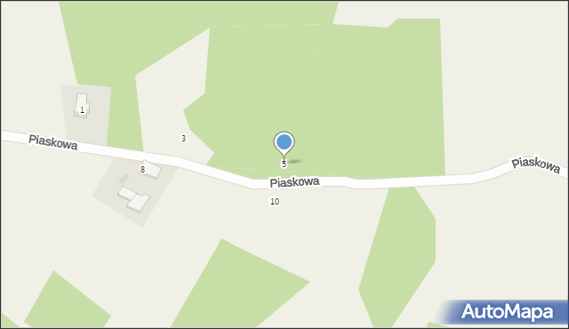 Bieszkowice, Piaskowa, 5, mapa Bieszkowice